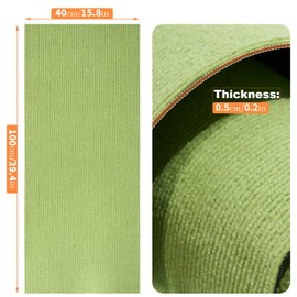 Pektiftn Cat Scratching Mat, Self-Adhesive Cat Scratch Furniture Protector, Trimmable DIY Wall Climbing Carpet, Couch Protector, Scratching Pad Replacement (Green, 39.4"x15.8")