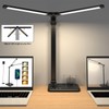 Desk Lamp, Dual Head, Height Adjustable, Dimmable Bedside Lamp with