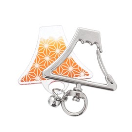 Daio Seisakusho Mt. Fuji Key Holder, Charm Japanese Souvenir, Carabiner, Key Chain, Bell Included, Mount Included, OPP Bag Holder, Made in Japan, red