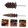 DOITOOL 2pcs Leather Edge Burnisher Tool Ergonomic Wooden Handle for