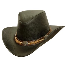 KAKADU Shapeable Stampy Leather Hat Beige