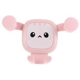 Mikinona Cute Cat Car Phone Mount Holder Air Vent Clip Gravity Sensing Design for Secure Grip Charming Cartoon Style for All Smartphones Quick Installation for Easy Access