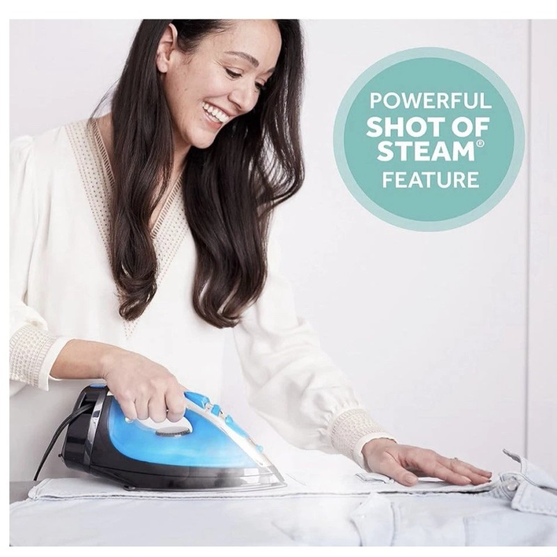 Unbranded Steam Iron,1400 Watt,Large Anti-Drip Stainless Steel Nonstick Soleplate