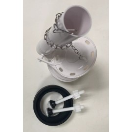 NUFLUSH Eljer Diplomat 2 piece Toilet & 4021N, 3 in. Flapper Valve Assembly & Hardware