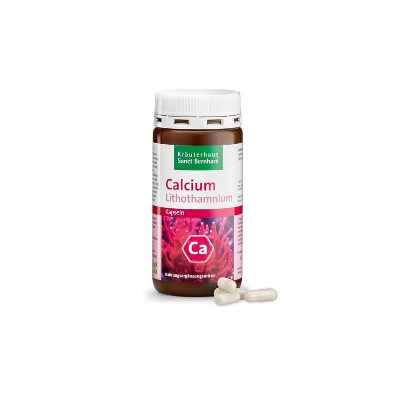 Sanct Bernhard Calcium Lithothamnium Capsules with 610 mg Lithothamnium Calcareum