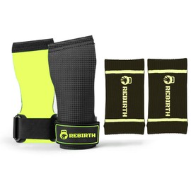 Hand Grips for Cross Training Gymnastics weightlifting for Men and Women - Gloves and Wristbands included. Size XL