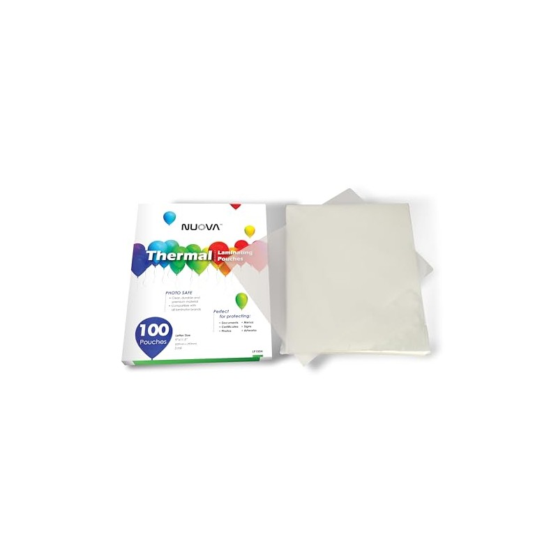 Nuova Premium Thermal Laminating Pouches 9" x 11.5", Letter Size,