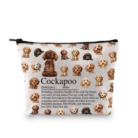 PXTIDY Cockapoo Definition Cosmetic Bag Cockapoo Lover Gift Cockapoo Dog Mom Travel Pouch Bag Cockapoo Owner Gift