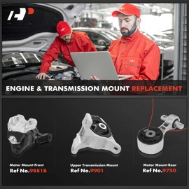 A-Premium 3PCS Engine Motor Mount and Transmission Mount and Torque Strut Mount Kit Compatible with Honda Civic 2012-2013 1.8L, Manual Transmission Only, Replace# 9881B, 50850TR0A01