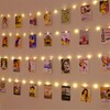 HXWEIYE Warm White Photo Clips String Light, Timer & 8