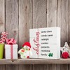 Santa Claus Candy Canes Rudolph Cookies Sign, Christmas Wood Box