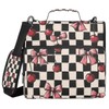 Blueangle Cherry Bow Plaid Zipper Binder, 1.5-Inch 3-Ring Binder Bag