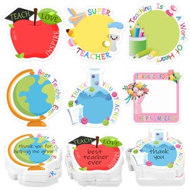 30 Pack Teacher Notepad Set Total 600 Sheets,Fun Teacher Sticky Notes, Teacher Appreciation Gift Teacher Supplies Graduation Back to School Gift. (Word)