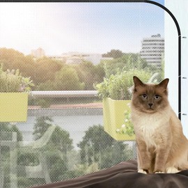 Cat Balcony Rail Net, 10x2.6Ft Anti Fall Netting PET Balcony Mesh Fence Net, Cat Safety Net Balcony Screen, Crib Stair Patios Balcony Railing Cover for Kids & Pets - Black