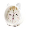 Children Cute Animal Dog/Cat Alarm Clock Silent Non-Ticking Quartz Desk