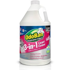 WL01  OdoBan 1 Gal. 3-in-1 Carpet Cleaner, Concentrated Carpet Cleaning Solution, EPA Safer Choice Certified, Fragrance Free