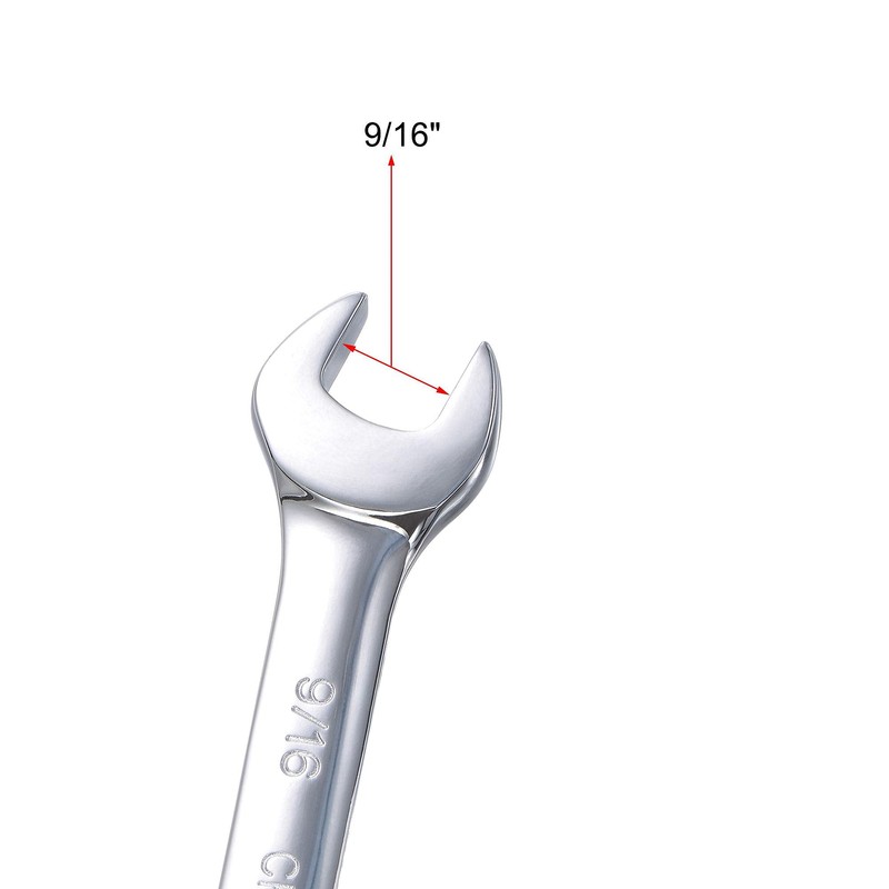 sourcing map 9/16 Inch Ratcheting Combination Wrench SAE 72 Teeth
