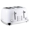 Roter Mond 4 Slice Toaster Retro Stainless Steel with Bagel