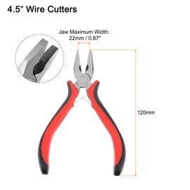 HARFINGTON Mini Pliers 4.5 Inch Combination Precision Pliers with Plastic Handle for DIY Crafts Jewelry Making