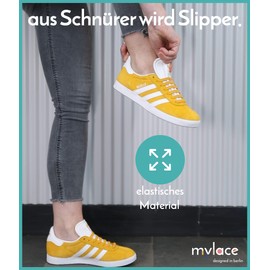 MYLACE - Shoelaces Without Tying, Flexible Hook-on Laces - Many Colours - Multicolour -