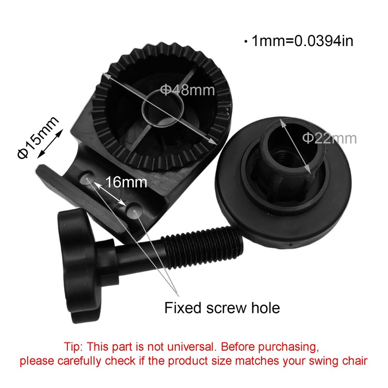 Timyrimy Garden Swing Plastic Fittings (SPF004) to Attach Canopy Frame