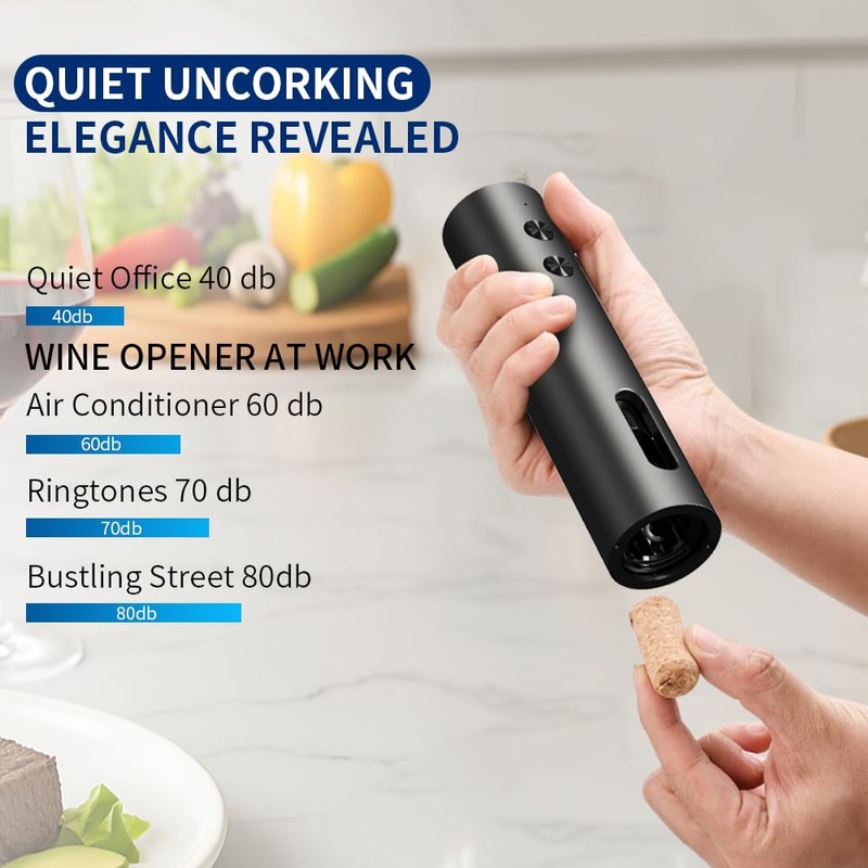 Electric Wine Opener, Rechargeable Automatic Wine Bottle Opener with Aerator