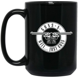 Wheel Spin Addict 15 oz Mug, Guns N Well Just Guns Firearm Black Mug