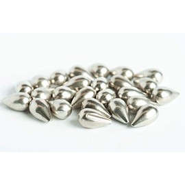Slotted Tungsten Teardrop Beads for Ice Fishing Jigs (5.0 mm)