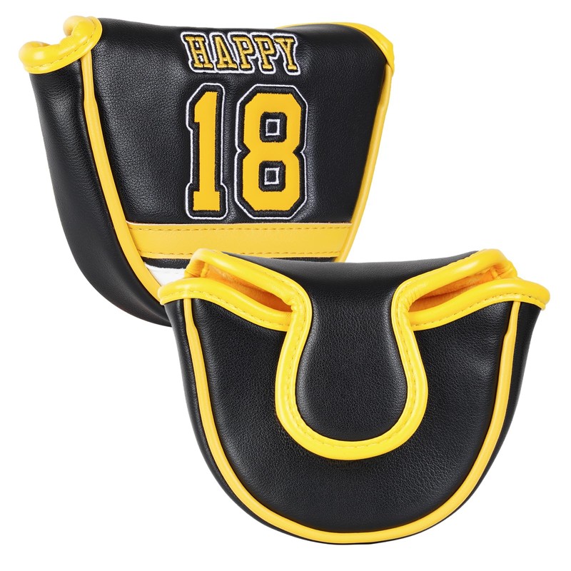 Hockey Black Golf Club Mallet Putter Headcovers Cover For Heel