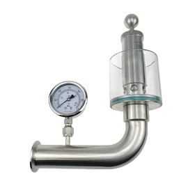 1.5 in Tri Clover Compatible Spunding Valve 0.2-2.2 bar Pressure Relief Valvematerial: Stainless Steel