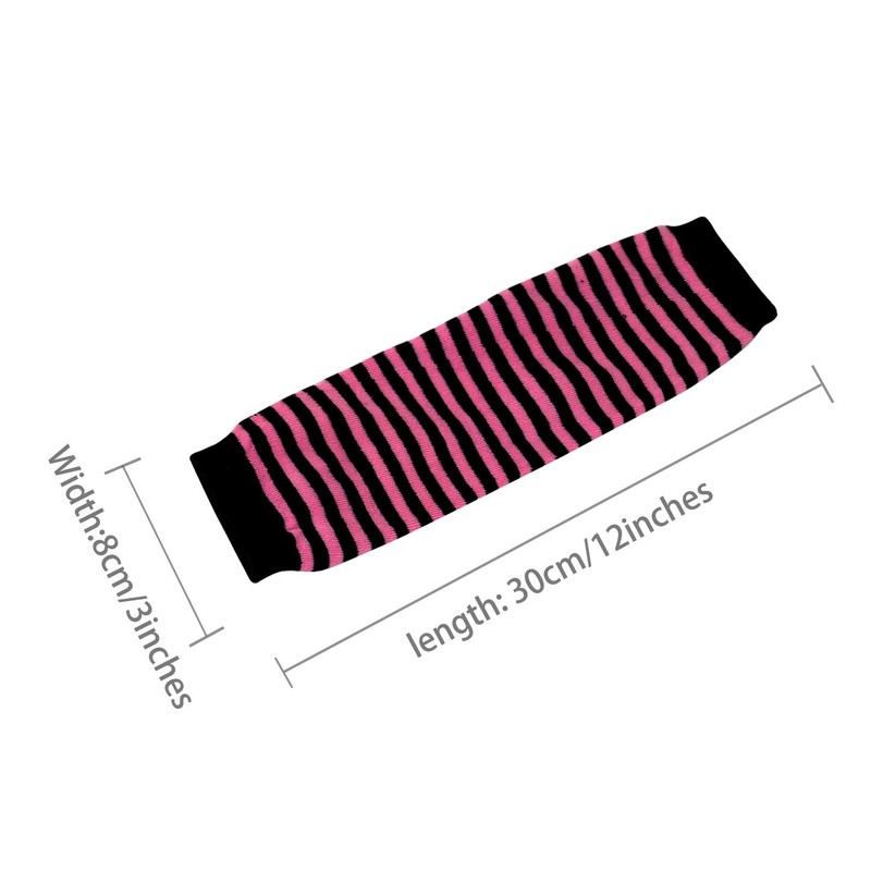 Allegra K Women's Fingerless Gloves Printed Elbow Length Knitted Arm