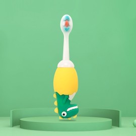 Kid Soft Brush Hair Toothbrush Cartoon Cute Dental Care Stain Removal Deep Clean Child Toothbrush for Boys Girls Yellow