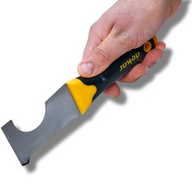 DEKOR Painters Tool - Size 2.56" - German Stainless Steel - Ergonomic and Flexible Caulking Tool and Putty Knife Scraper Tool - Hand Tools for Commercial and DIY Use - Made in Europe - Soft Grip