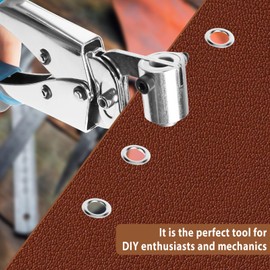 Eyelet Pliers Set Professional Eyelet Pliers Set with 400 10 mm Eyelets, Magnetic Eyelet Press with Hole Punch, Stainless Steel Magnetic Eyelet Punch for Leather Tarpaulin Fabrics and Belts