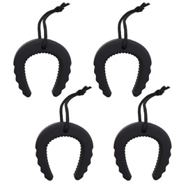 4Pcs Door Stops Wedge, Door Jam with Ropes for Law Enforcement Door Stopper, Door Pinch Guard from Closing for Police, Emergency Medical Services (Black)
