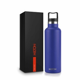 Milton 24 oz Stainless Steel Insulated Water Bottle, Leakproof, 12 Hours Hot, 24 Hours Cold, Double Walled Vacuum Metal for Sports, Gym, Travel Friendly, Dishwasher Safe, Haruki 800