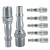 10 Pcs Air Line Connectors - 1/4" BSP Stainless Steel