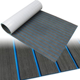 HZCHIONE EVA Foam Boat Flooring Decking 94x16in Faux Teak Marine Carpet Boat Flooring Non-Slip Self-Adhesive Foam Boat Floor Mat Rolls Sheet for Motorboat RV Yacht Kayak Sea Deck Helm Pad