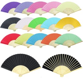 Woohome- 15 Pcs Hand Fan Foldable Paper Fan for Dancing, Part, Picnic, Wedding Party Gift, Guest Favour Wedding Decoration (Multicolor)