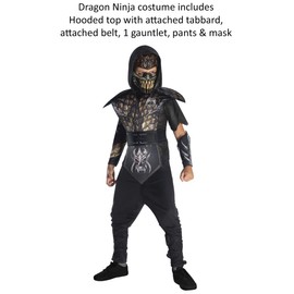 Rubies Ninja 701997-S Snake Costume, Black, Brown, S