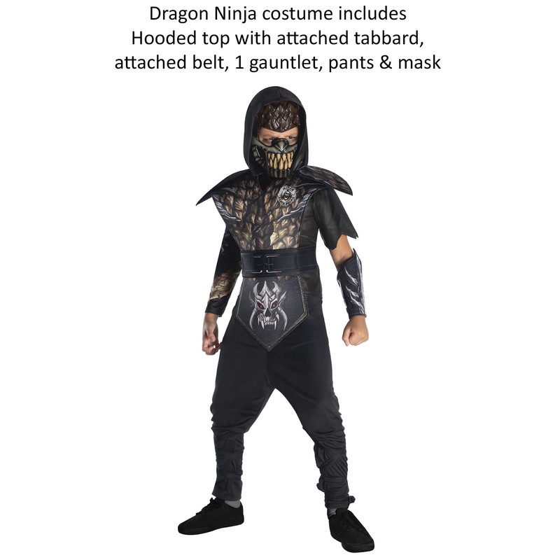 Rubies Ninja 701997-S Snake Costume, Black, Brown, S