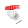 sourcing map 40mm PVC Ball Valve for Water Supply Pipe,
