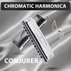 CONJURER Chromatic Harmonica Valveless for Kids Adult Beginners - 12