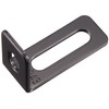 amon attachment fitting (L-shaped), black, hole dia. 10 mm, 25