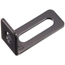 amon attachment fitting (L-shaped), black, hole dia. 10 mm, 25 × 65 × 35 mm G243