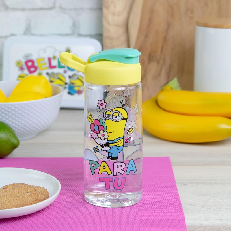 Geda Labels Minions Bellospring Drinking Bottle, 480 ml, Tritan, Multi-Coloured