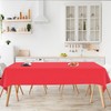 YSYJ Red Plastic Tablecloth Roll Disposable 54 in x 300