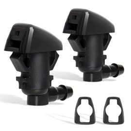 Belleone 2PCS Front Windshield Washer Nozzle Fit for 2008-2012 Jeep Liberty, 2006-2010 Jeep Commander, 2007-2011 Dodge Nitro, Replacement for Part # 55157319AA 4806312AA, Spray Jet Kit