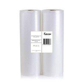 Food Vacuum Sealer Bags Embossed Pouches Package of Two Rolls Sous Vide (20 x 600 cm)