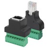 2pcs RJ45 Female Male to Screw Terminal 8 Pin CCTV
